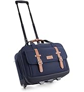 Rolling Laptop Bag for Men and Women, 17 Inch Roller Computer Briefcase, Underseat Carry On Lugga...