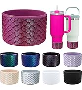 Glitter Glossy Silicone Boots for Stanley Cup 20/30/40Oz, Anti-Slip Cup Bottom Protector Boot for...