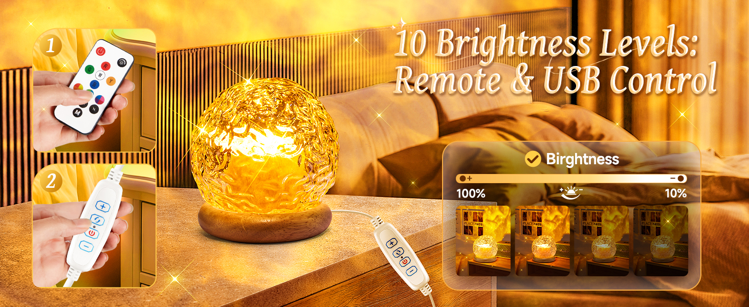 Mood Lighting Crystal Lamp Ocean Light Projector for Bedroom Ocean Room Decor for Teen Girls Gifts