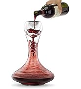 Final Touch Twister Glass Aerator &amp; Decanter Set - 3 Phase Wine Oxygenation System, Stainless Ste...