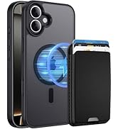 Ntwinro Magnetic for iPhone 16 Case (Compatible with MagSafe) with Detachable Wallet &amp; Card Holde...