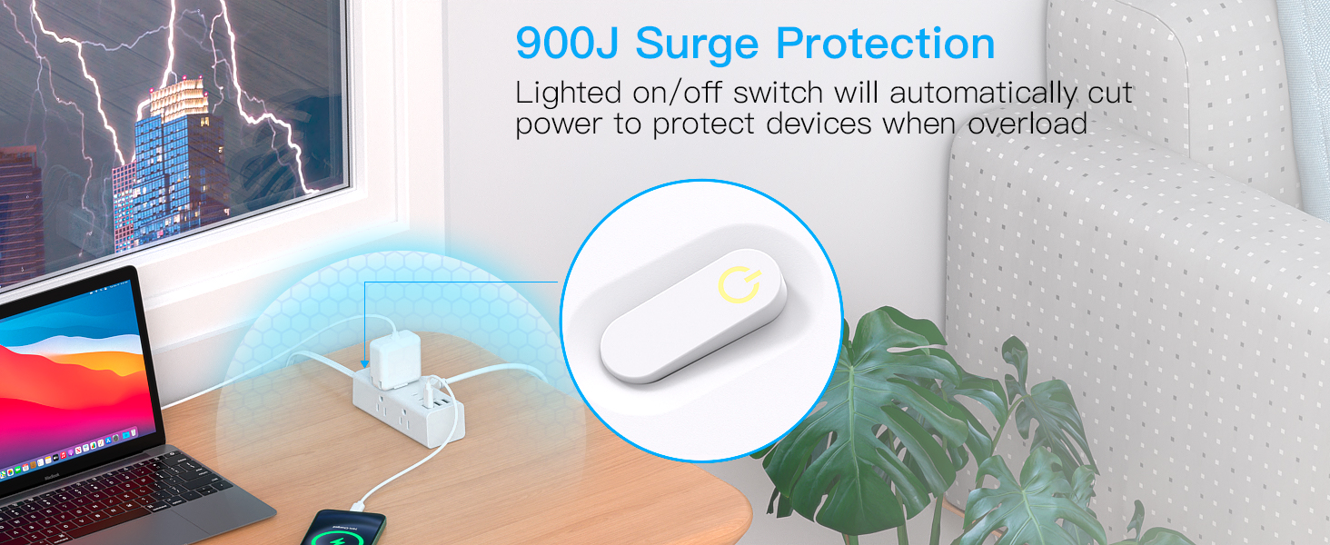 900 Joules surge protector