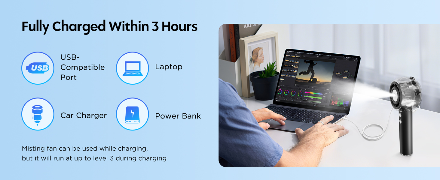 Fully Charged Within 3 Hours