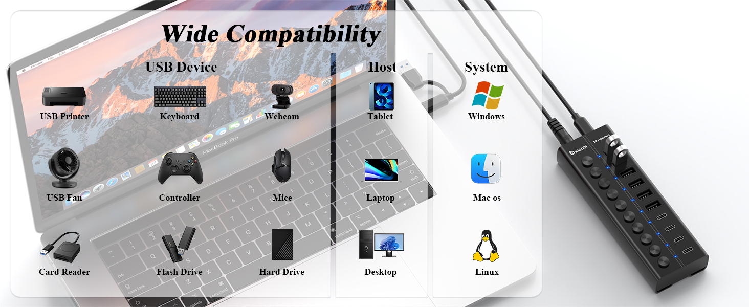 powered usb hub for pc
