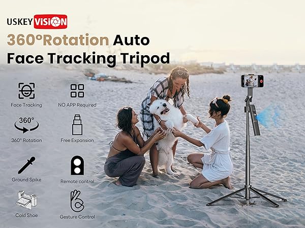 360°RotationAuto Face Tracking Tripod