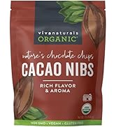 Viva Naturals Organic Cacao Nibs, 1 Lb - Certified Keto and Vegan Superfood, Perfect for Gluten F...