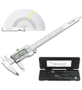 Proster 8inch/200mm Digital Vernier Caliper + 32 Blades Feeler Gauge, Stainless Steel Caliper Mea...