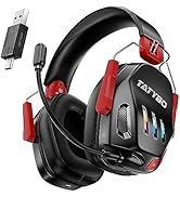 Wireless Gaming Headset 2.4GHz USB &amp; Type-C Gaming Headphones for PC, PS4, PS5, Switch, Bluetooth...