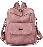 WYFJNX PU Leather Backpack Purse for Women Fashion Multipurpose Design Handbag Ladies Shoulder Ba...
