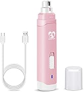 Casfuy Dog Nail Grinder Upgraded - Professional 2-Speed Electric Rechargeable Pet Nail Trimmer Pa...