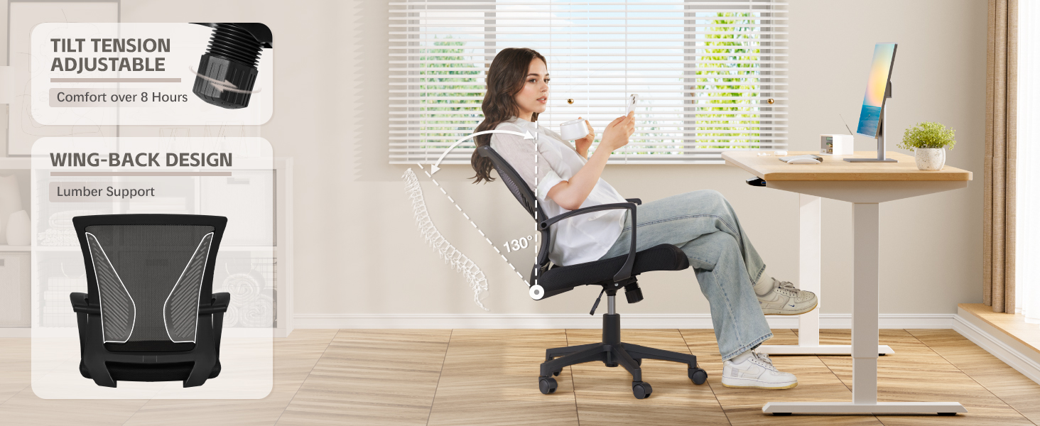 ergonomic chair with back