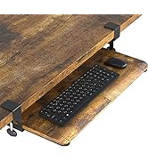BONTEC Keyboard Tray Under Desk, Pull Out Keyboard &amp; Mouse Tray with C Clamp, 25.6“(30” Including...