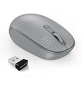 TECKNET Wireless Mouse, 2.4G Quiet Computer Mouse with USB Receiver, 4 Buttons Portable Cordless ...