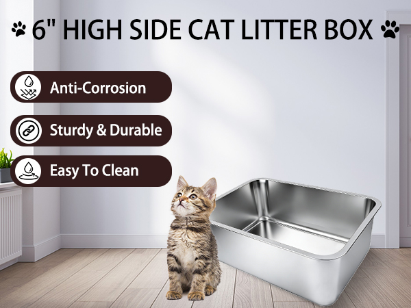 Stainless Steel Cat Litter Box