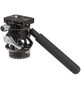 LEFTFOTO Double Panoramic Tripod Fluid Head,Mini Pan Tilt Head,Tripod Fluid Drag Pan Head with Ar...