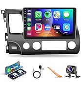 DSP Car Stereo Radio for Honda Civic 2006-2011 with Wireless Carplay Android Auto MirrorLink,Podo...