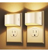 DORESshop LED Night Light[2 Pack], Night Lights Plug into Wall, 3 Level Brightness Adjustable Plu...