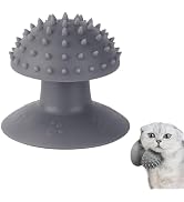 Grey Cute Cat Corner Scratcher | Cat Corner Self Groomer - Remove Loose Fur, Removable Design for...