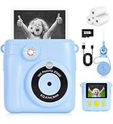 Hikkon Instant Print Camera for Kids - 2.4 Inch Kids Camera Instant Print with Paper &amp; 32G Card- ...