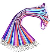 Office Lanyard, Wisdompro 20 Pack of 17.7 Inch Neck Strap Keychain with Swivel Hook for Keys, ID ...
