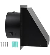 Dryer Vent Cover Outside - 4 Inch Stainless Steel Exterior Dryer Vent Cover with One-Way Damper, ...