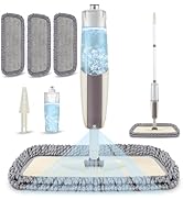 Spray Mops Wet Mops for Hardwood Floor Cleaning - MEXERRIS Microfiber Dust Mop with Spray 3X Reus...