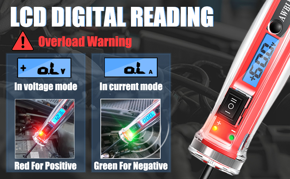 LCD digital display voltage tester