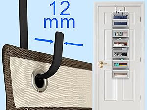over door hook fit through 12mm diameter hanging hole