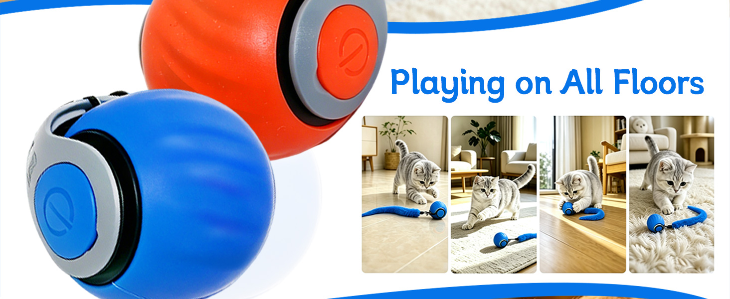 interactive automatic cat toy ball