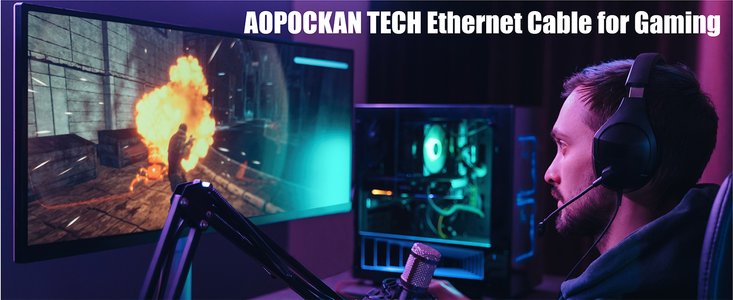 Cat8 Lan cables RJ45 Cables High Speed Ethernet Cables For Gaming