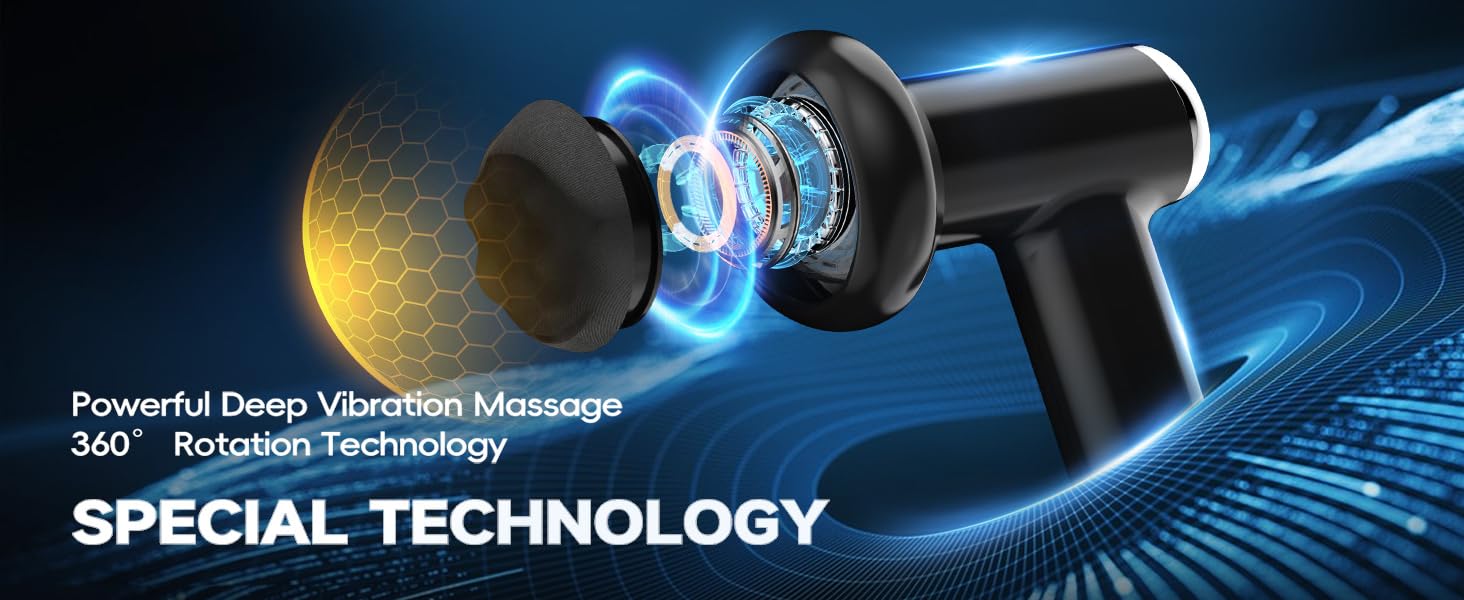 Powerful Deep Vibration Massage 360°Rotation Technology SPECIALTECHNOLOGY