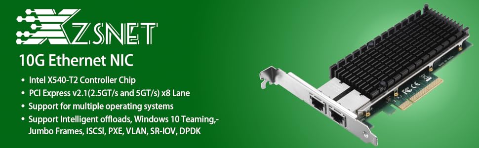 x540-t2 10g nic dual rj45 nic ethernet network card