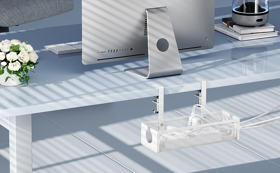 under desk cable management tray