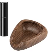 MERMOO YILAN Walnut Coffee Dosing Cup &amp; RDT Spray Bottle Set Espresso Dosing Cup with Walnut Tray...