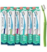 Preserve Eco Friendly Adult Toothbrushes, Made in The USA from Recycled Plastic, Lightweight Pack...