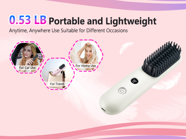 travel hair straightener brush