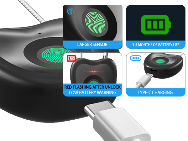 Keyless biometric lock for gym lockers