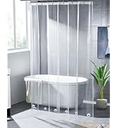 Premium Clear Shower Curtain Liner with Magnets and Rustproof Grommets, Lightweight, Waterproof, ...