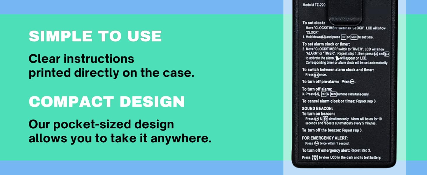 Clear instruction printed directly on the case