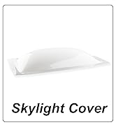 RecPro RV Skylight Cover Bubble | Impact-Resistant Rectangular Exterior Dome (White, 14
