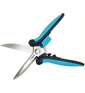 CYRUS Pruning Shears 8" Hand Gardening Scissors Extended Straight Carbon Blades Trimming Precisio...