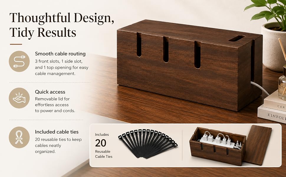 cord organizer box