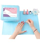 BOMOQING 125Pcs Disposable Nail Paper Towels for Acrylic, 3 Ply Foldable Nail Table Mat, Waterpro...