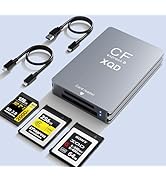 XQD Card Reader with CFexpress Type B &amp; SD Support, USB-C 3.2 Gen 2 (10 Gbps) — 3-in-1 High-Speed...