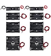 QTEATAK 8 Pack AA Battery Holder Bundle with Wire 1 AA Battery Holder 1.5V, 2 Pcs, 2 AA Battery H...