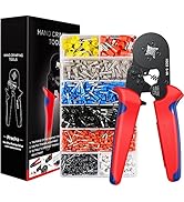 Ferrule Crimping Tool Kit, Preciva AWG23-7 Self-adjustable Ratchet Wire Crimping Tool Kit Crimper...