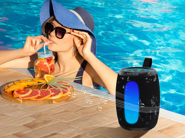 Small outdoor bluetooth speaker,waterproof,sandproof,dustproof,great for beach,camping,poolside etc