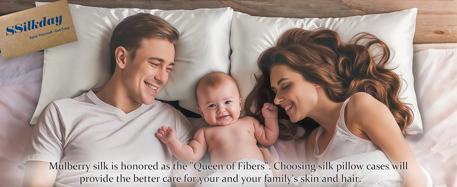 Mulberry Silk Pillow Cases with Zipper Silk Satin Pillowcase for Hair and Skin