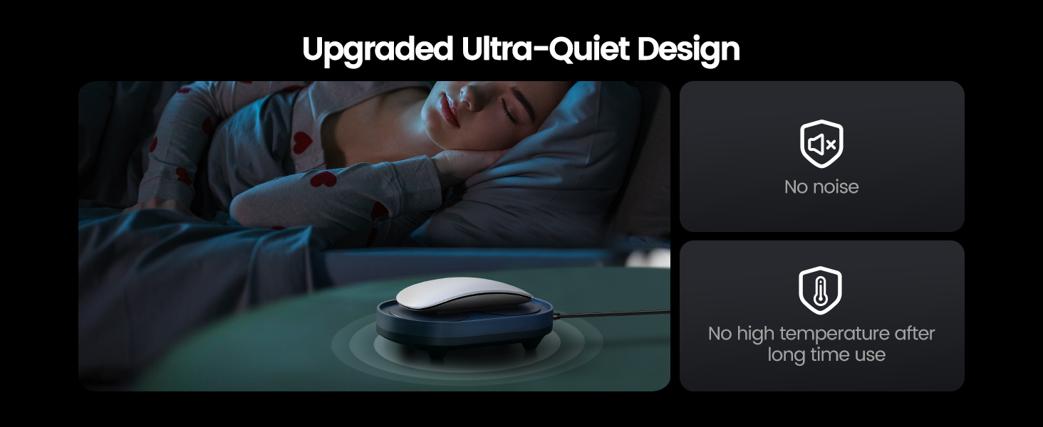 Ultra silent motor built inside the 2 turntable mouse jiggler