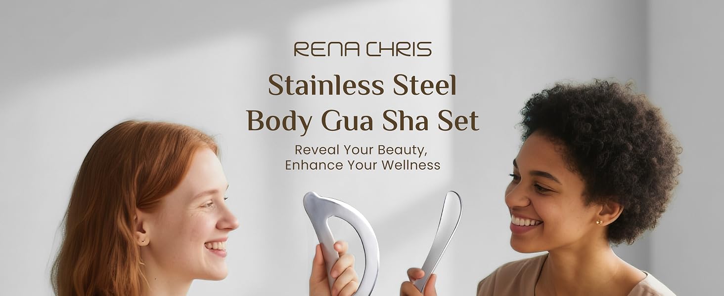 Rena Chris Stainless Steel Body Gua Sha Set